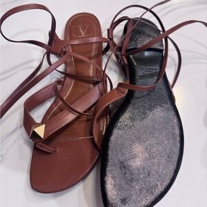 Valentino Women's Tan Strappy Sandals